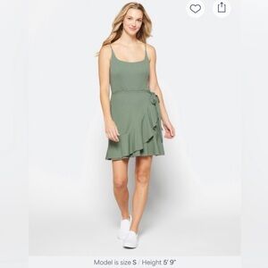 Nine Britton Sage Green Wrap Mini Dress NWT